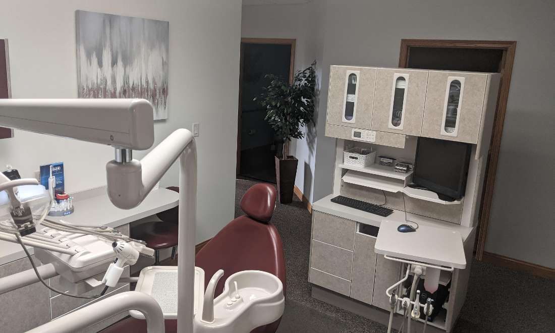 Our chair is ready for a patient.